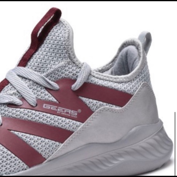 NIB Mens retro Gray stripe mesh run shoe - Picture 7 of 7